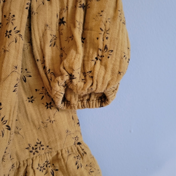 Zara Girl's Floral Print Fall Textured Long Sleeve Dress 4-5 YEARS - Picture 7 of 12